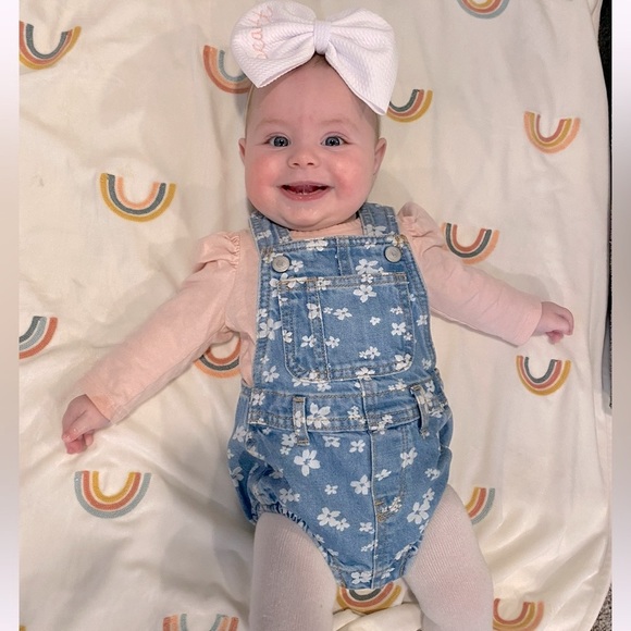 Old Navy Other - Floral jean overalls